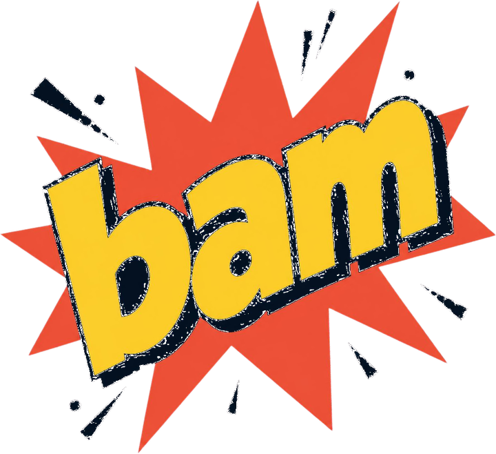 Comic BAM sound-effect sticker
