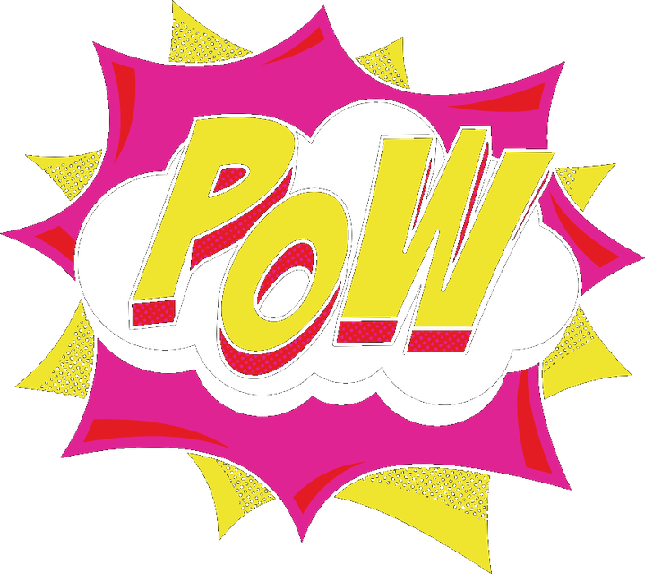 Comic POW sound-effect sticker